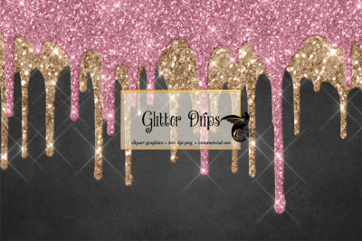 Glitter Drips Overlays