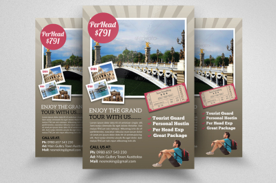 Tour and Travel Flyer Template