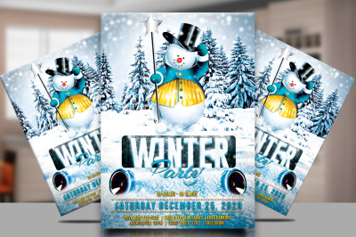 Winter Party Flyer Template
