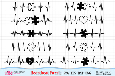Autism Heartbeat SVG