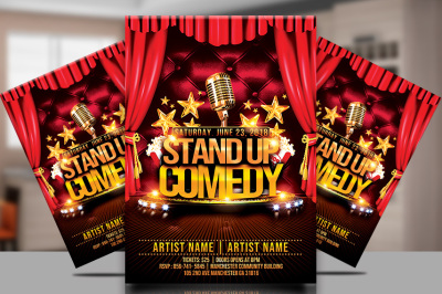 Stand up Comedy Flyer Template