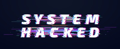 Glitch font. System hacked alphabet or digital text vector illustratio