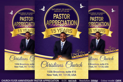 Church Flyer Anniversary Pastor Appreciation Flyer