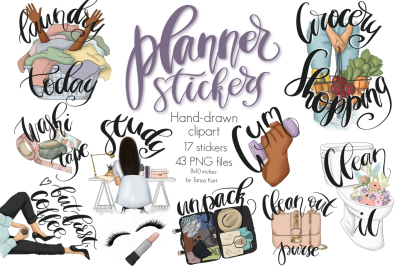 Planner Stickers Clipart Icons Kit