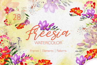 Freesia Watercolor png