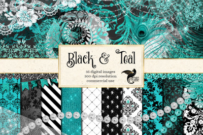 Black and Teal Graphics