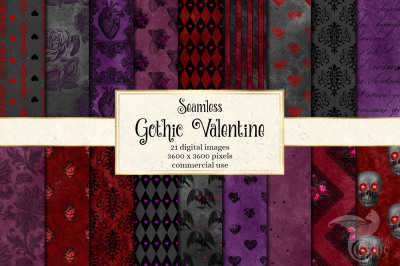 Gothic Valentine Digital Paper