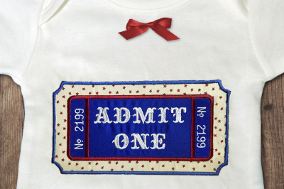 Carnival Ticket | Applique Embroidery