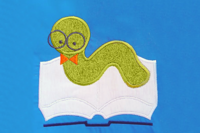 Nerdy Bookworm | Applique Embroidery