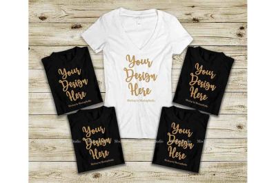 Bridal Squad T-Shirts Set&2C; Bachelorette Party Shirts Mockup