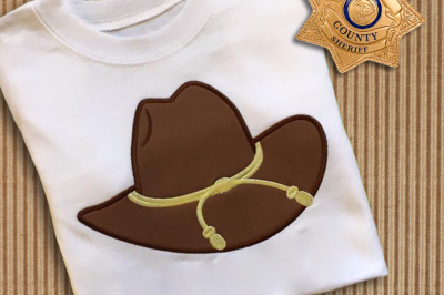 Sheriff Cowboy Hat | Applique Embroidery