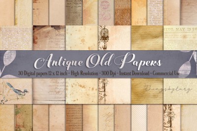 30 Antique Vintage Old Background distressed grunge papers