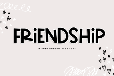 Friendship - A Bold & Cute Handwritten Font