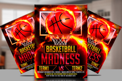 Basketball Game Flyer Template