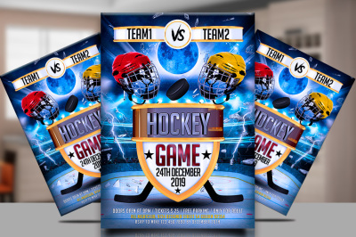 Hockey Game Flyer Template