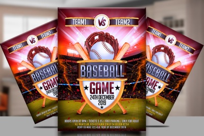 Baseball Game Flyer Template