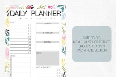 Daily Planner Printable Journal Schedule 