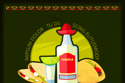 Mexican restaurant vector menu design