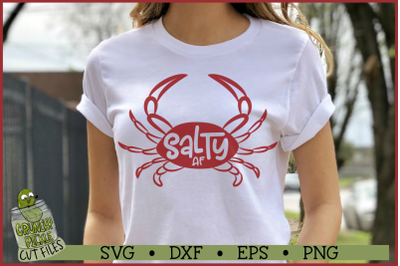 Salty AF Crab SVG