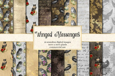 Winged Messengers digital paper