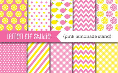 Pink Lemonade Stand-Digital Paper (LES.DP15)