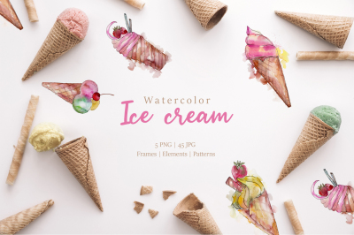 Ice - cream Watercolor png