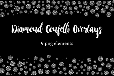 Diamond Confetti Overlays