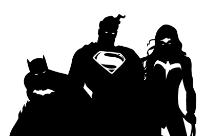 DC Trinity Superheroes Illustration