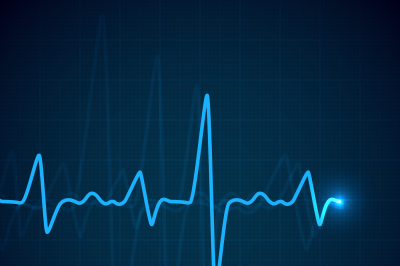 Healthcare vector medical background with heart cardiogram. Cardiology