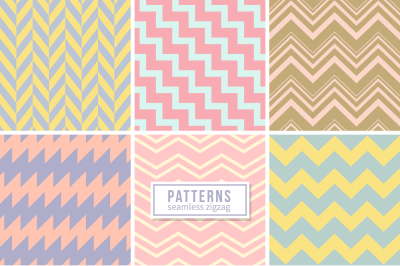 Cute wedding pink seamless vector patterns. Stylish background with zi