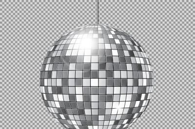 Mirror glitter disco ball vector illustration