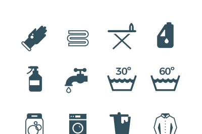 Housework and laundry vector icon