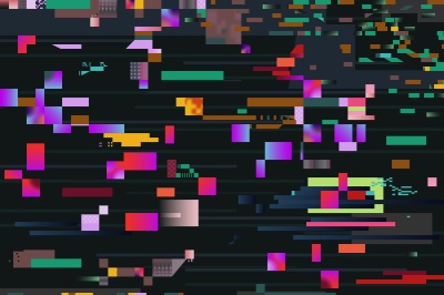 Digital glitch screen effect. Glitched video information vector backgr