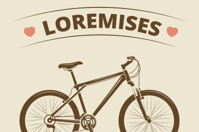 Vintage bicycle logo or print design