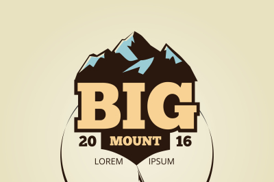 Vintage mountain climbling logo - sport activity badge