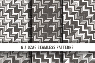 Diagonal zigzag line seamless pinstripe vector backgrounds
