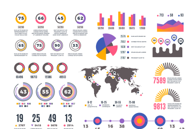 Business strategy modern presentation infographic vector elemens. Bar 