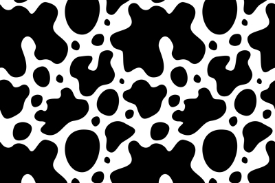 Cow skin texture with spots vector seamless pattern