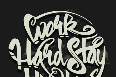 Work hard stay humble vector letterning typography concept for poster