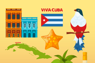 Cuba landmarks and cultural symbols