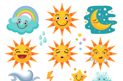 Various weather icon set