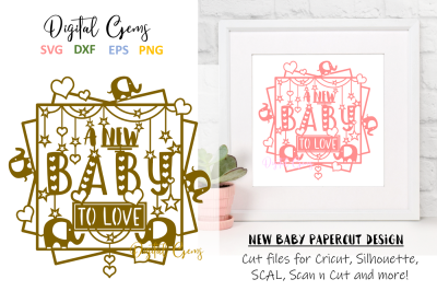 A new baby papercut design