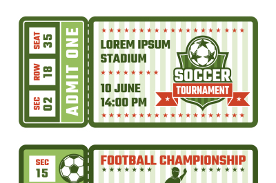 Design template of tickets for football match