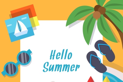 Background pictures of summer theme. Vector illustration