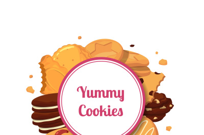 Vector cartoon cookies