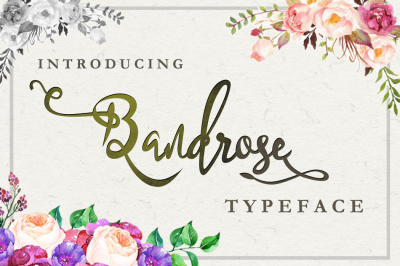 Bandrose typeface
