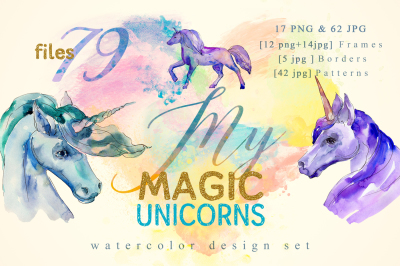 Magic Unicorn Watercolor png