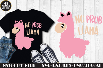No Prob Llama SVG Cut File