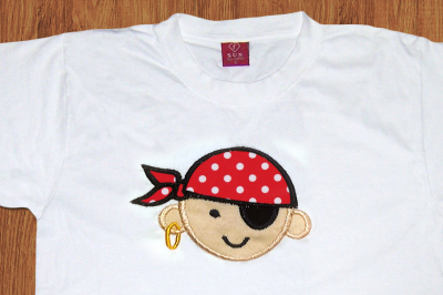 Pirate Kid First Mate | Applique Embroidery