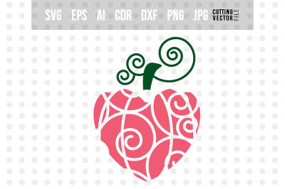 Valentine's Heart - svg, eps, ai, cdr, dxf, png, jpg